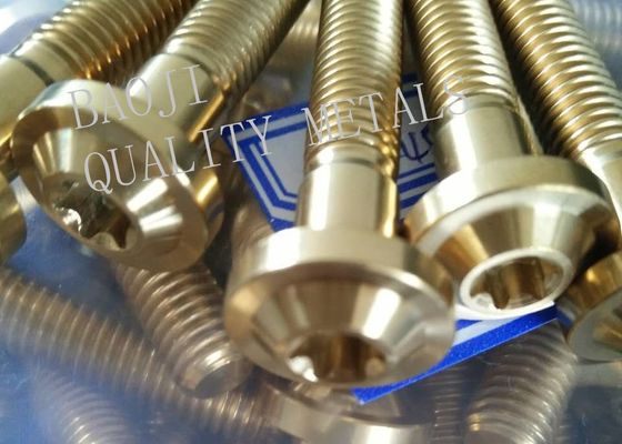 DIN933 M2 Titanium Screws Gr1 Gr2 Alloy Material For Telecommunications