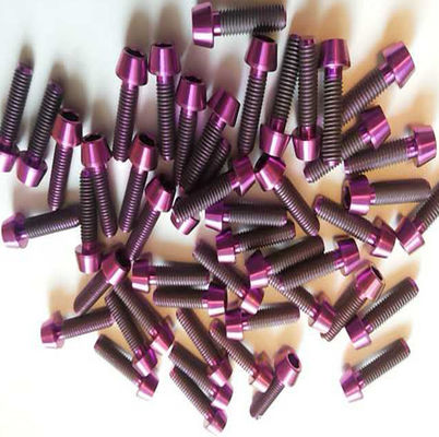 GR5 M10 Titanium Standard Parts Bolt CNC Machined For Sport Equipments