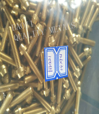 Anodized Gr2 Titanium Hex Bolt M6 30mm Size With Laser Logo OEM