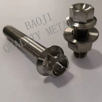 GR5 M10 Titanium Standard Parts Bolt CNC Machined For Sport Equipments