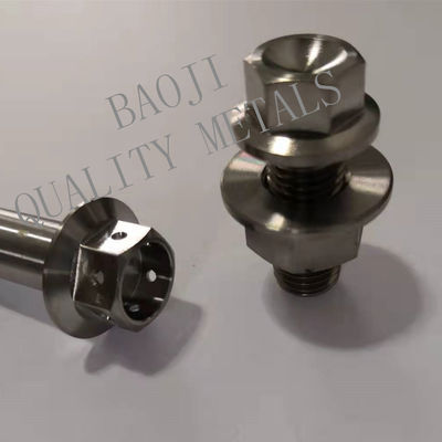 Colored M32 Titanium Hex Nuts , Hex Head Bolts Gr5 Alloy Material