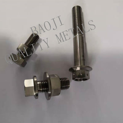 ISO 14583 CNC Titanium Alloy Parts , Hex Bolts Nuts DIN933 DIN934