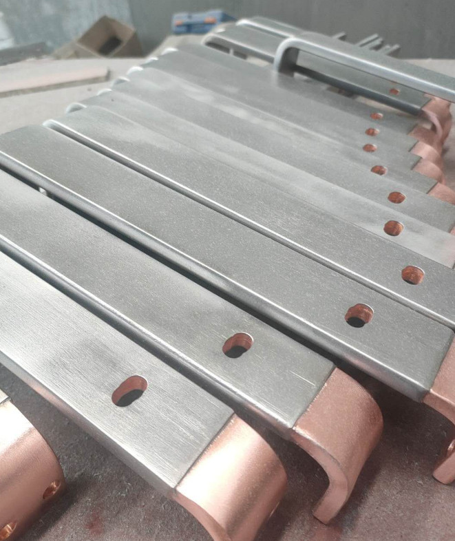 Square Titanium Clad Copper Bar For Electrowinning Electroplating ...